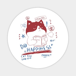 happiness cat Magnet